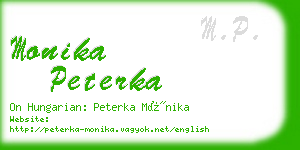 monika peterka business card